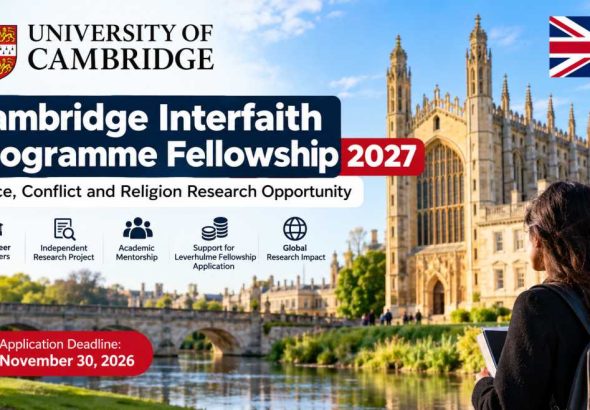 Cambridge Fellowship 2027 Announcement