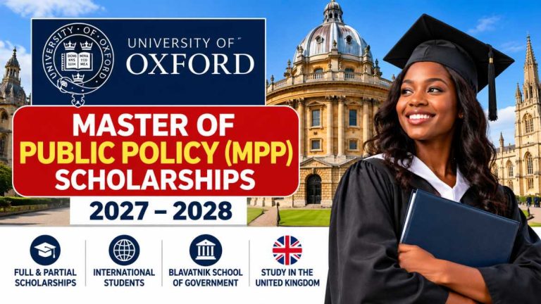 Oxford MPP Scholarship 2027–2028