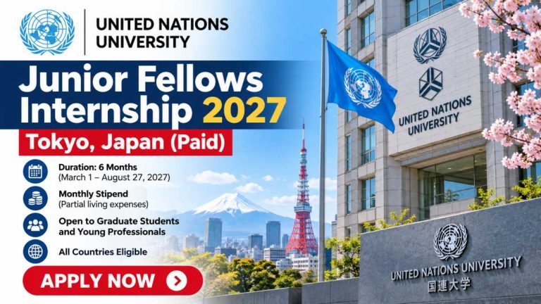 Tokyo Junior Fellows Internship 2027