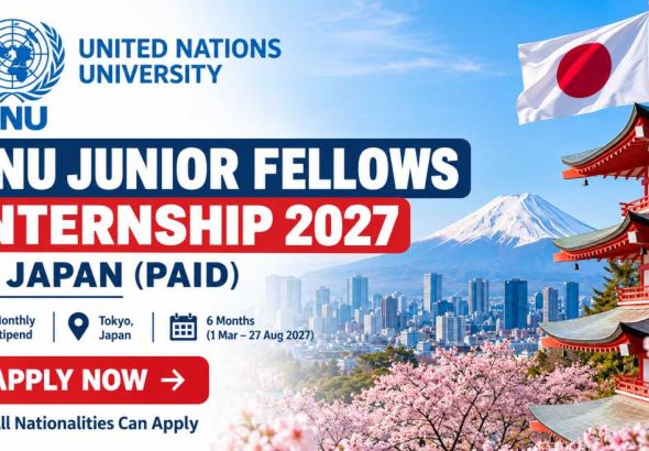 UNU Japan Internship 2027 Poster