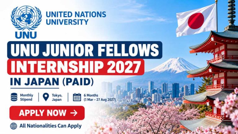 UNU Japan Internship 2027 Poster